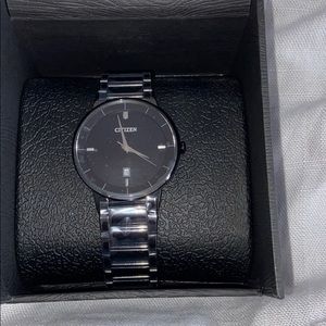 Men’s Quartz black ion-plated citizen watch